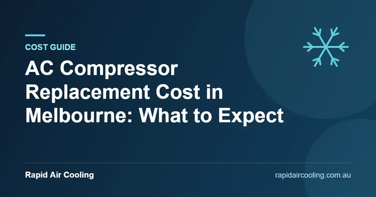 Ac compressor replacement cost guide by Rapid Air Cooling