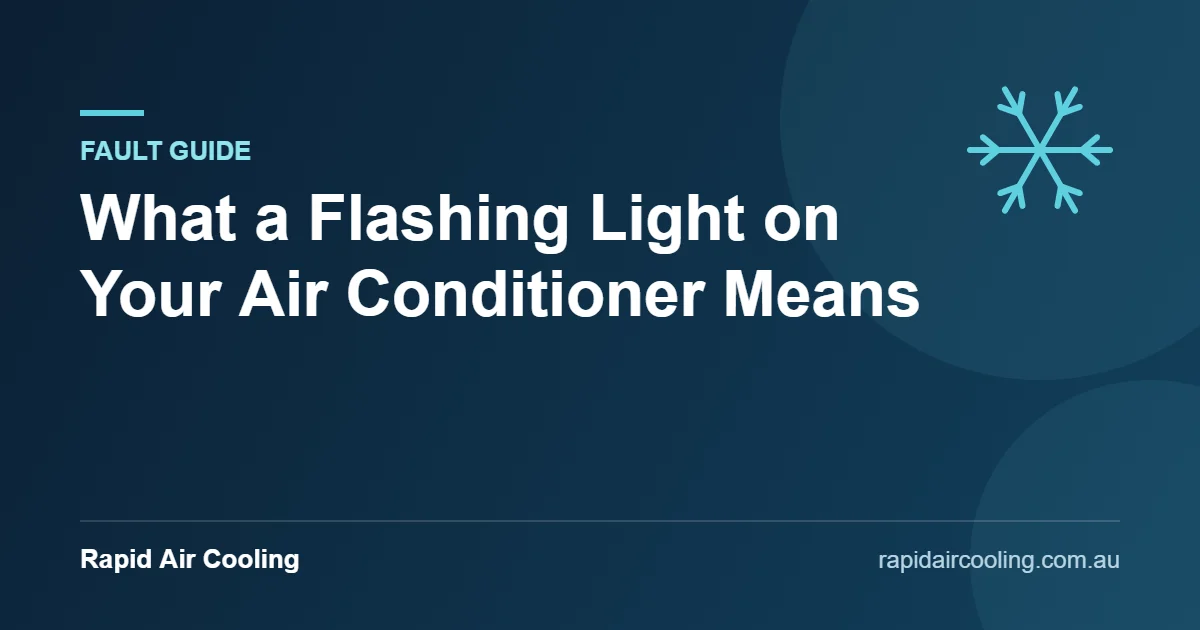 Air conditioner flashing light guide by Rapid Air Cooling