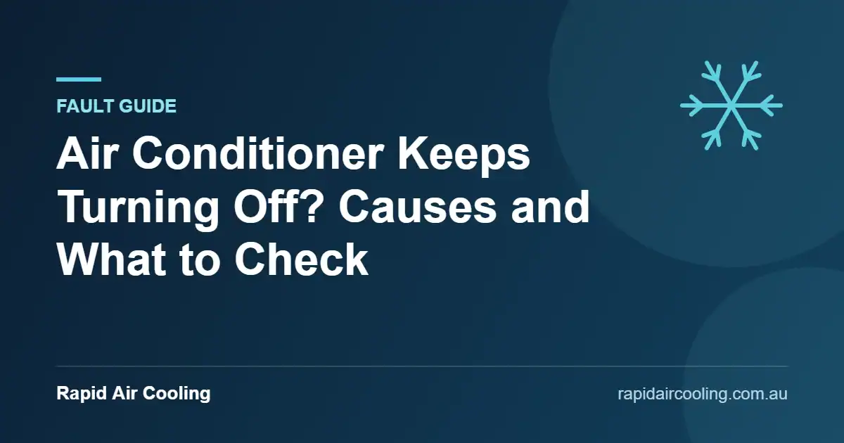 Air conditioner keeps turning off guide by Rapid Air Cooling