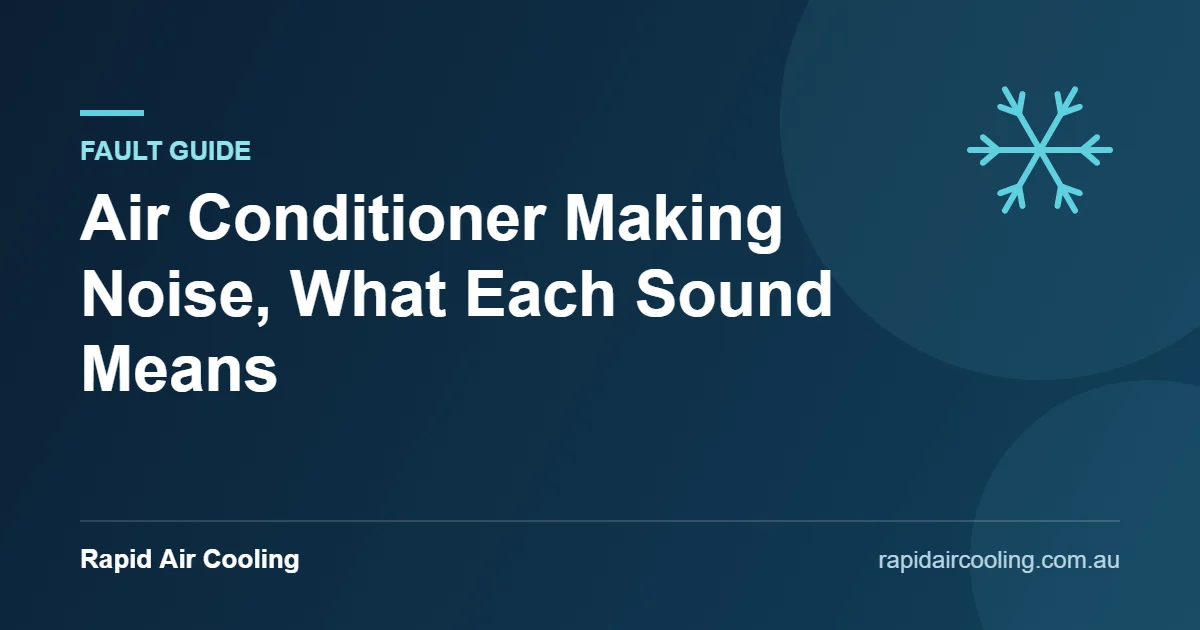 Air conditioner making noise guide by Rapid Air Cooling