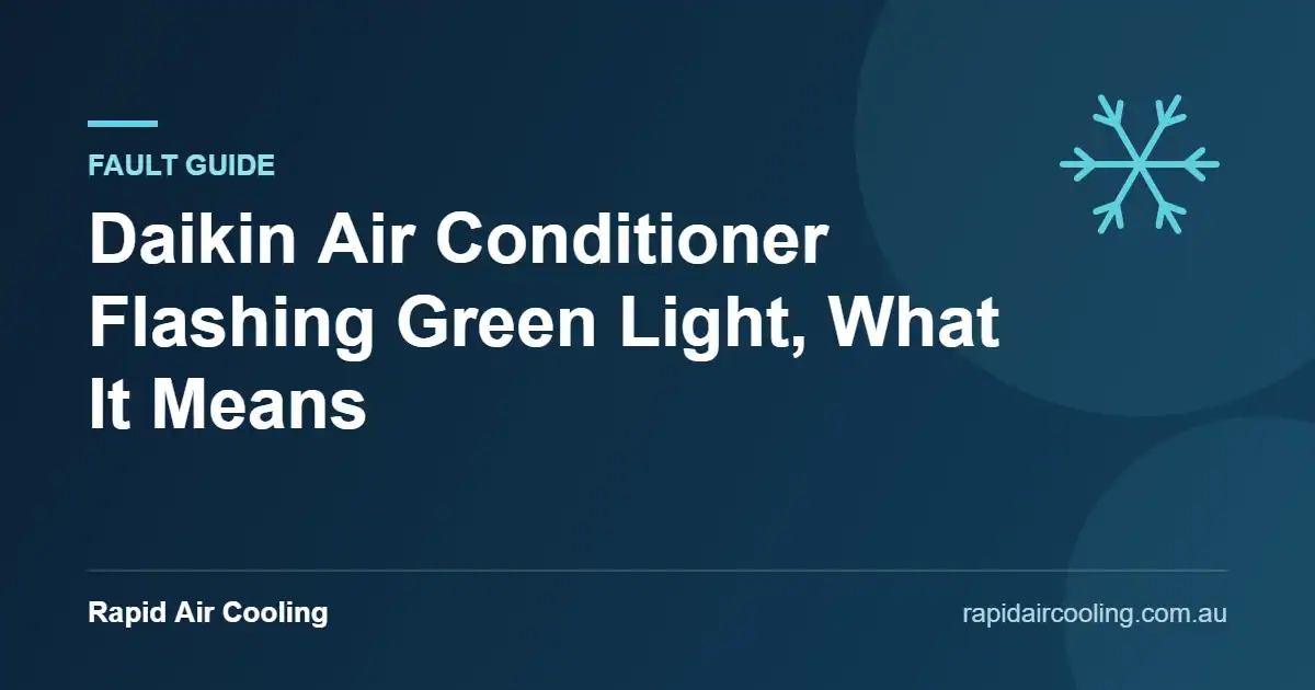 Daikin air conditioner flashing green light guide by Rapid Air Cooling