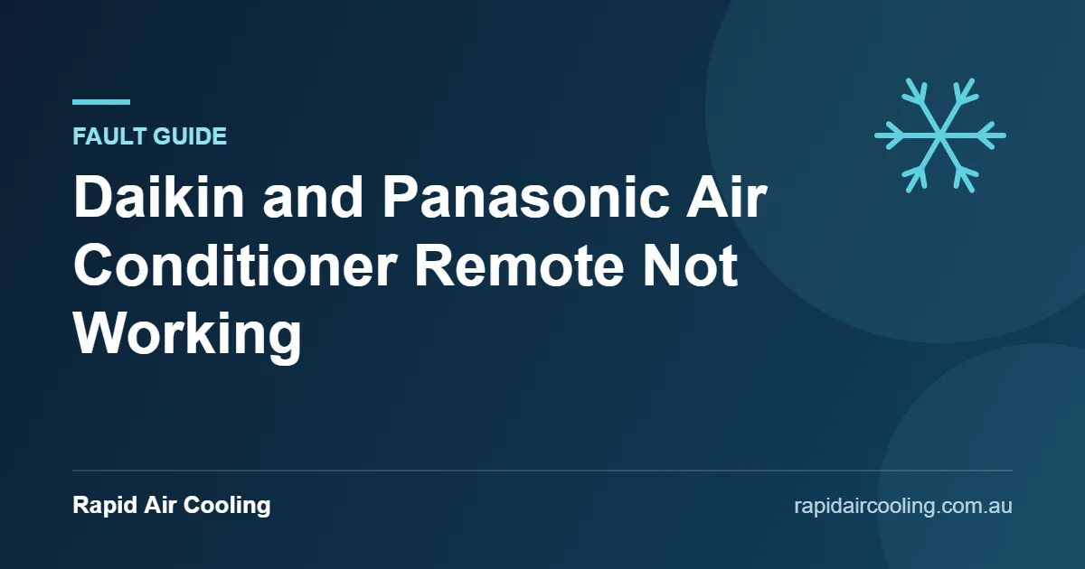 Daikin remote not working guide by Rapid Air Cooling