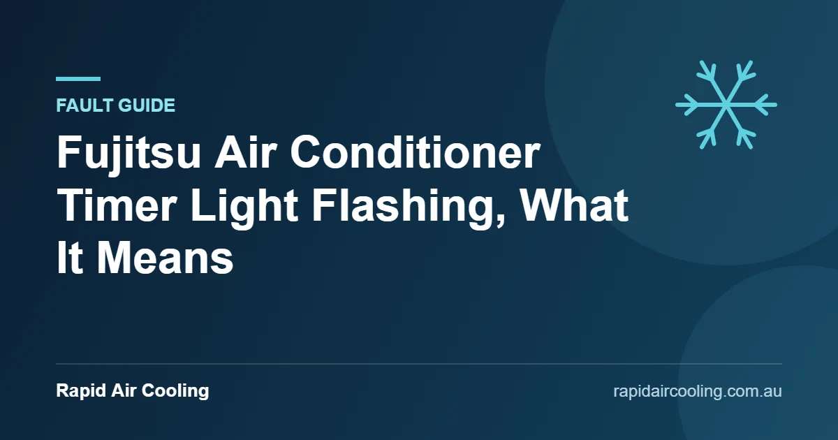 Fujitsu timer light flashing guide by Rapid Air Cooling
