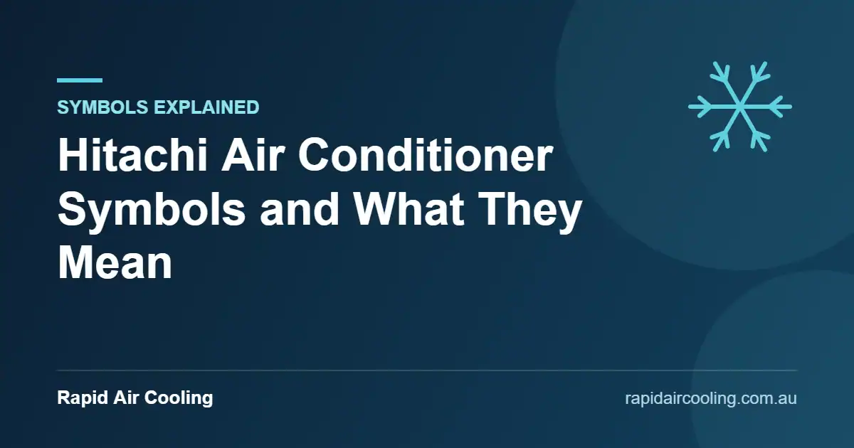 Hitachi air conditioner symbols guide by Rapid Air Cooling