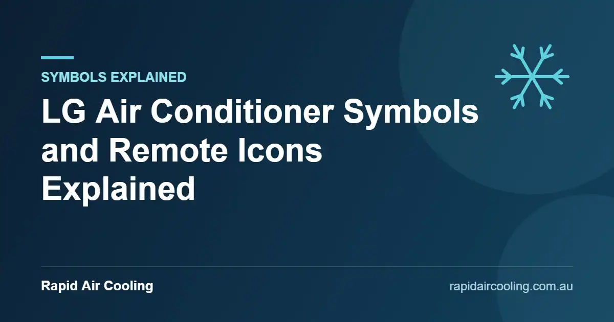Lg air conditioner symbols guide by Rapid Air Cooling