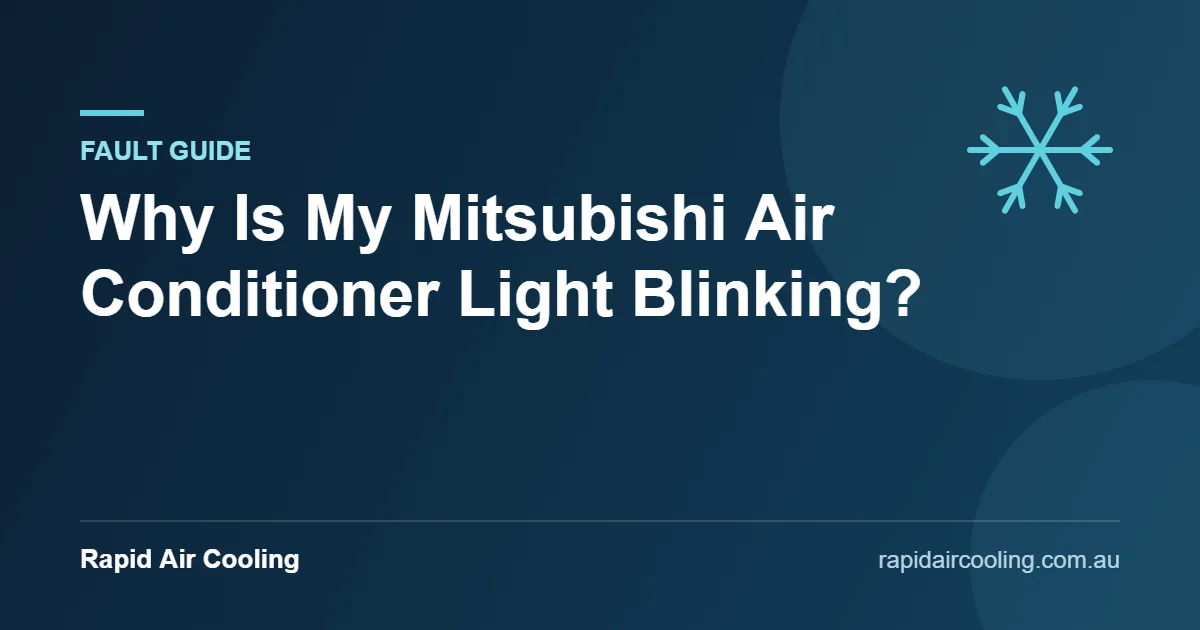 Mitsubishi air conditioner light blinking guide by Rapid Air Cooling