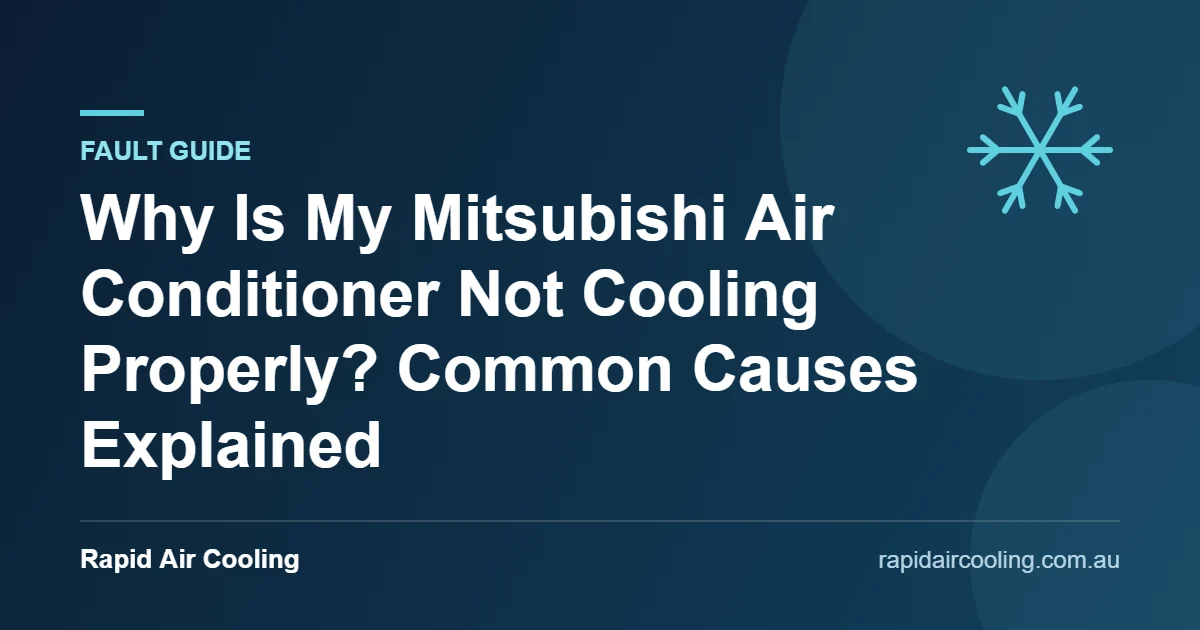 Mitsubishi air conditioner not cooling guide by Rapid Air Cooling