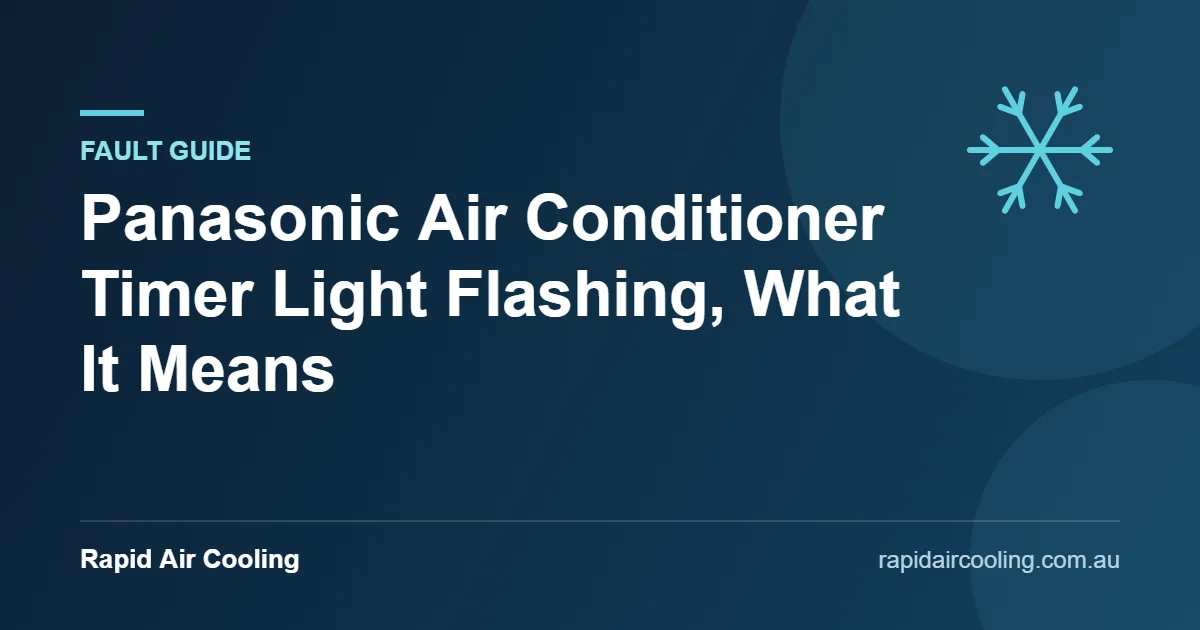 Panasonic air conditioner timer light flashing guide by Rapid Air Cooling