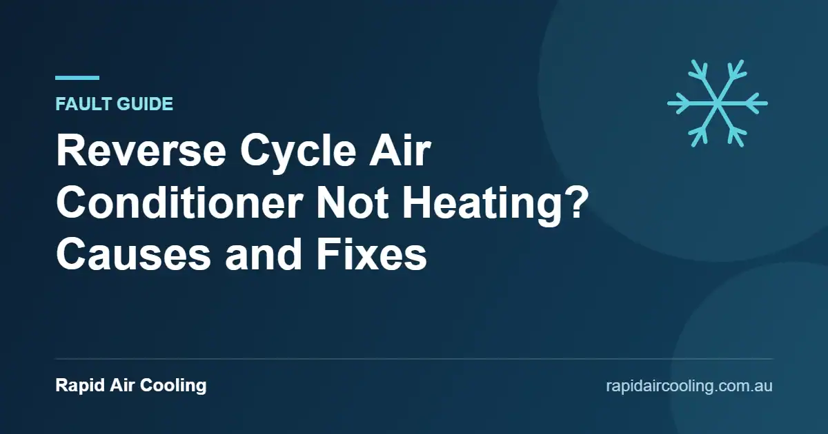 Reverse cycle air conditioner not heating guide by Rapid Air Cooling