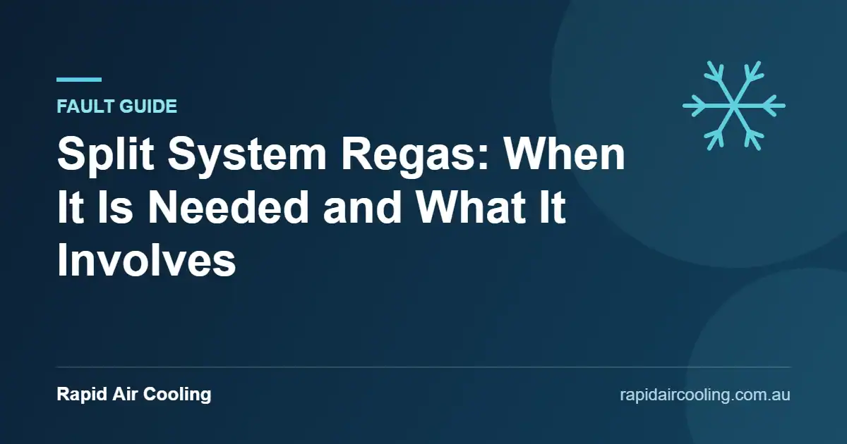 Split system regas guide by Rapid Air Cooling